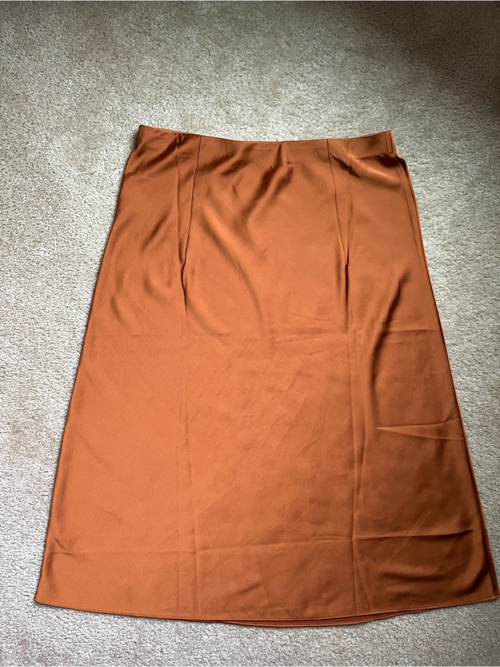 J. Crew Burnt Orange Midi A-Line Skirt